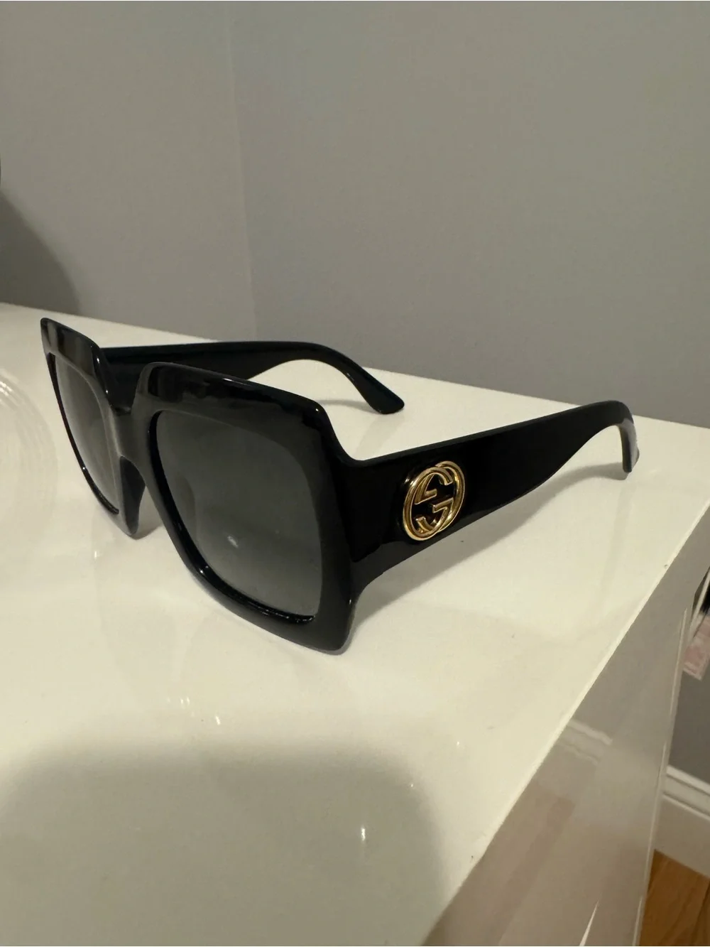 Gucci Black Oversized Square Sunglasses for Women